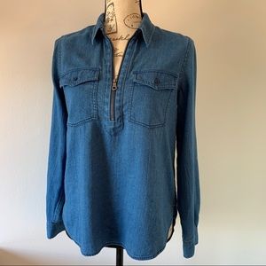 Madewell Zip-front Popover Shirt